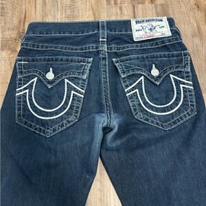 True Religion Dark Blue Straight Leg Jeans